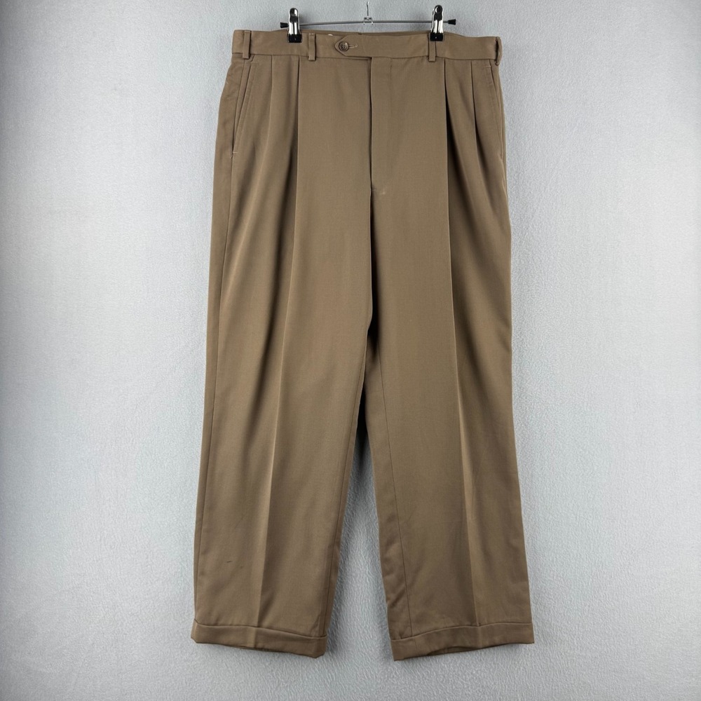 Polo Ralph Lauren Pants Mens 34x28 Baggy Trouser Double‎ Pleated Wool 80s Talon